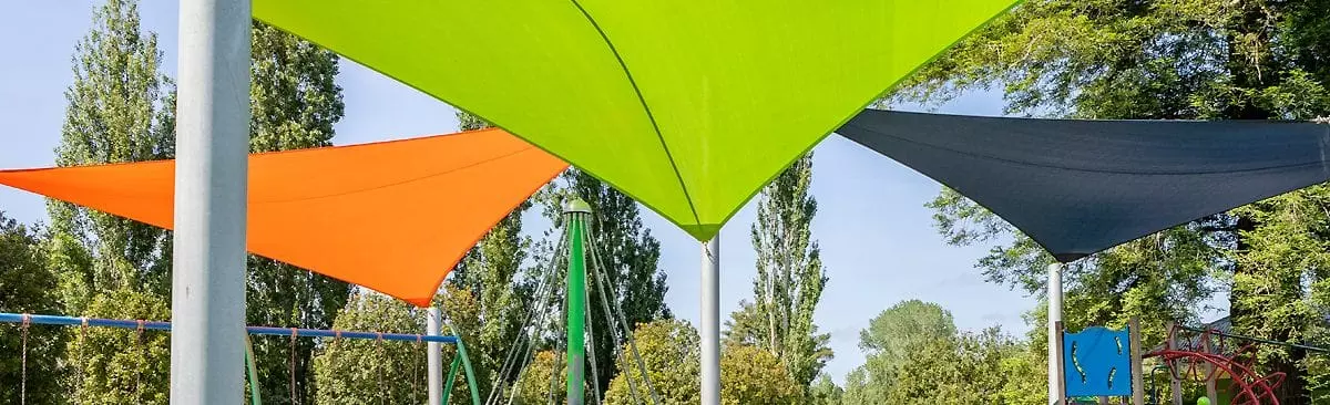 Green and Orange Shade Sails