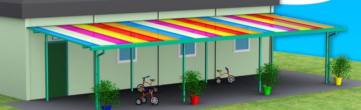 Multicoloured Roof School Shelter